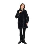 Kadın Fermuarlı Peluş Yelek- 15238YLK - BLACK