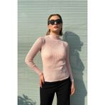 Kadın Fitilli Balıkçı Kazak 5611 - Pembe