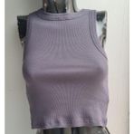 Kadın Fitilli Halter Yaka Crop Atlet - S - Antrasit