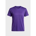 Kadın Fitness Pilates Koşu Antrenman Yağmurdesen Polyester Kumaş Tişört- Mor - XL