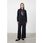 Kadın Fular Detaylı Tunik Pantolon Takım – 14478TKS - BLACK