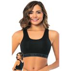 Kadın Geniş Askılı Lady Sporcu Büstiyer Dalgıç Pedli Krop Siyah L-XL