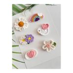 Kadın Girişimciler Atölyesi Az Saçlı Bebek Tokası 8'li Set Handmade Bebek Hediyelik Yenidoğan Bebek Tokası