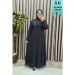 Kadın Giyim Büyük Beden Etek Ucu Üç Katlı Şifon Selin Abaya