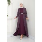 Kadın Giyim Moda Tesettür Elbise 2644 - Mor