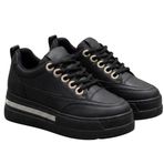 Kadın Gizli Topuklu Sneaker 8 cm Boy Uzatan Ortopedik Spor Ayakkabı Topuk Dikeni Destekli Rahat Günlük Platform Sneaker (Siyah 2, EU Ayakkabı Beden Sistemi, Yetişkin, Kadın, Sayısal, Orta, 39)