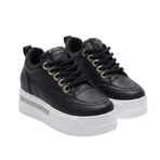 Kadın Gizli Topuklu Sneaker 8 cm Boy Uzatan Ortopedik Spor Ayakkabı Topuk Dikeni Destekli Rahat Günlük Platform Sneaker (Siyah, EU Ayakkabı Beden Sistemi, Yetişkin, Kadın, Sayısal, Orta, 39)