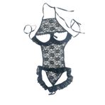 Kadın Göğüs Detaylı Desenli Babydoll (Small)