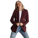Kadın Gold Düğmeli Blazer Ceket Mor 42