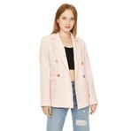 Kadın Gold Düğmeli Blazer Ceket Pembe 40