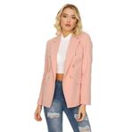 Kadın Gold Düğmeli Blazer Ceket Pembe 44