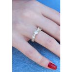 Kadın Gold Renk Zirkon Taşlı Yüzük