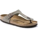 Kadın Gri Birkenstock Gizeh Bf Suni Deri Terlik Günlük Kullanım İçin Hafif ve Rahat