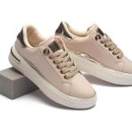 Kadın Günlük Ortopedik Kaymaz Kırılmaz Taban Konforlu Ortopedik Sneakers Spor Ayakkabı - Bej