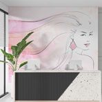 Kadın Güzellik Salonu Duvar Kağıdı Baskı Dkm-128 350 x 240