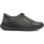 Kadın Haki Kalın Tabanlı Deri Sneaker