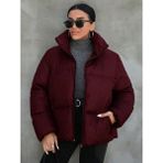 Kadın Haki Owersize Dolumlu Şişme Su Geçirmez Mont TBG069 - Kırmızı - XS
