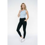 Kadın Halter Yaka Esnek Interlok Basic Atlet - Mavi