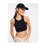 Kadın Halter Yaka Siyah Crop Top Bluz