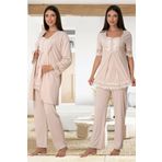 Kadın Hamile Lohusa Sabahlıklı Kısa Kollu Pijama Takımı, M, Effortt6034-19804IGP27168930