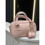 Kadın Handley Model Mini Cüzdan Hediyeli Çapraz El ve Omuz Çantası - Pudra