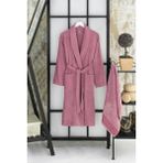 Kadın Havlulu Banyo Bornoz Takımı %100 Pamuklu Mürdüm - L-Xl - L - XL