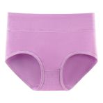 Kadın İç Çamaşırı Büyük Beden Yüksek Bel Adet Pantolonu Olarak Saf Pamuk Optimum Konfor için, Açık Lila, 4XL