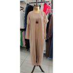 Kadın Ikili Yelekli Tam Boy Kimono Tesettür Takım - 0019 Bej - 38