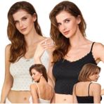Kadın Ince Askılı Crop Body Yarım Atlet 6lı Paket Siyah Ekru Renkli S M L Xl