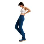 Kadın İndigo Renk s5-53 Slim Fit Süper Esnek Kumaş Flare Fit Pantolon indigo XS