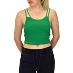 Kadın İp Askılı Pedli Crop 8136 BGL-ST03783 YEŞİL S