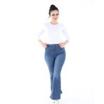 Kadın İspanyol Paça Kot Pantolon (40, Açık Mavi)
