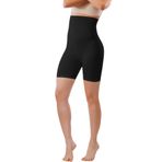 Kadın İz Yapmaz Beden Küçülten Mideli Uzun Paça Korse, SİYAH, 2XL
