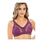 Kadın Jarse Dantel Detaylı Büyük Beden Toparlayıcı Minimiser Sütyen, 100, LZ543-19804IGP27190068