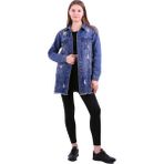 Kadın Jean Trençkot - M - 00404 Mavi