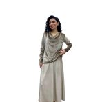 Kadın Kadife Bluz (Bej, 2XL-3XL)