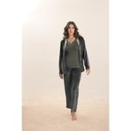 Kadın Kadife3 Lü Koyu Yeşil Sabahlık & Pijama Takım C0T9N1O61 KOYU YEŞİL XL