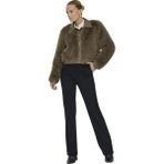 Kadın Kahve Onlyumi Life Faux Fur Jacket Otw Ceket 15356776 - 0-Kahverengi - XL