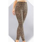 Kadın Kahverengi Leopar Desenli Tayt, Leopar, S, S4059S
