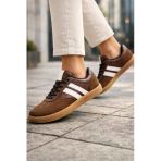 Kadın Kahverengi Retro Sneaker Günlük Rahat Spor Ayakkabı Kauçuk Taban