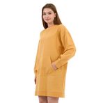 Kadın Kanguru Cepli Oversize Tunik (B24-00225) HARDAL L