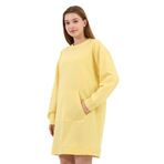 Kadın Kanguru Cepli Oversize Tunik (B24-00225) SARI M