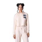 Kadın Kapüşonlu Baskılı Uzun Kollu Krem Sweatshirt NAAR91306-KREM
