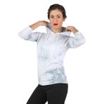 Kadın Kapüşonlu Batik Sweatshirt Beyaz XL