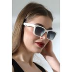 Kadın Kare Beyaz Degrade UV400 Güneş Gözlüğü 23002-1 C20