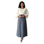 Kadın Kaşe Uzun Etek (Antrasit, 2XL-3XL)