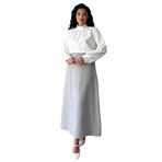 Kadın Kaşe Uzun Etek (Gri, 4XL-5XL)