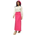 Kadın Kaşe Uzun Etek (Pembe, 4XL-5XL)
