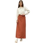 Kadın Kaşe Uzun Etek (Somon, 4XL-5XL)