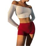 Kadın Kaşkorse Beyaz Bordo Bustiyer Boxer Iç Çamaşır Takımı